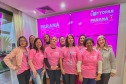 Ações do Paraná Rosa mobilizam servidores da Lottopar em uma parceria com a Secretaria da Saúde.