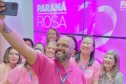 Ações do Paraná Rosa mobilizam servidores da Lottopar em uma parceria com a Secretaria da Saúde.