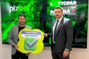 Lottopar autoriza a quarta empresa de apostas esportivas a iniciar a etapa de integração. Integrantes da Pixbet e diretoria da Lottopar.