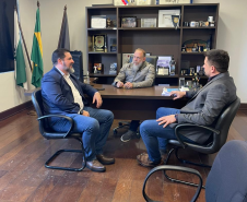 Reunião com Delegado Geral da Polícia Civil visa apresentar a Diretoria da Lottopar e estreitar relações entre as instituições do Governo