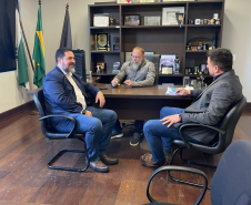 Reunião com Delegado Geral da Polícia Civil visa apresentar a Diretoria da Lottopar e estreitar relações entre as instituições do Governo