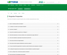 Lottopar disponibiliza ao apostador um link para a página com tira dúvidas  