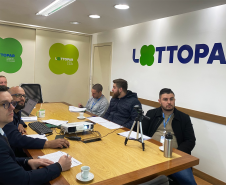 Reunião de integração entre a Lottopar e a BetPlay.