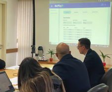 Reunião de integração entre a Lottopar e a BetPlay.