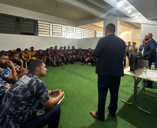 Lottopar faz palestra sobre integridade esportiva para a base do Paraná Clube.