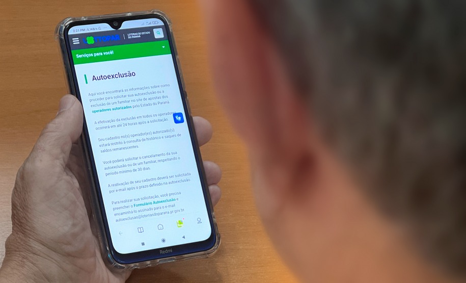 Jogo Responsável: Lottopar disponibiliza página para autoexclusão de apostadores